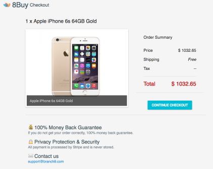 8Checkout product screenshot