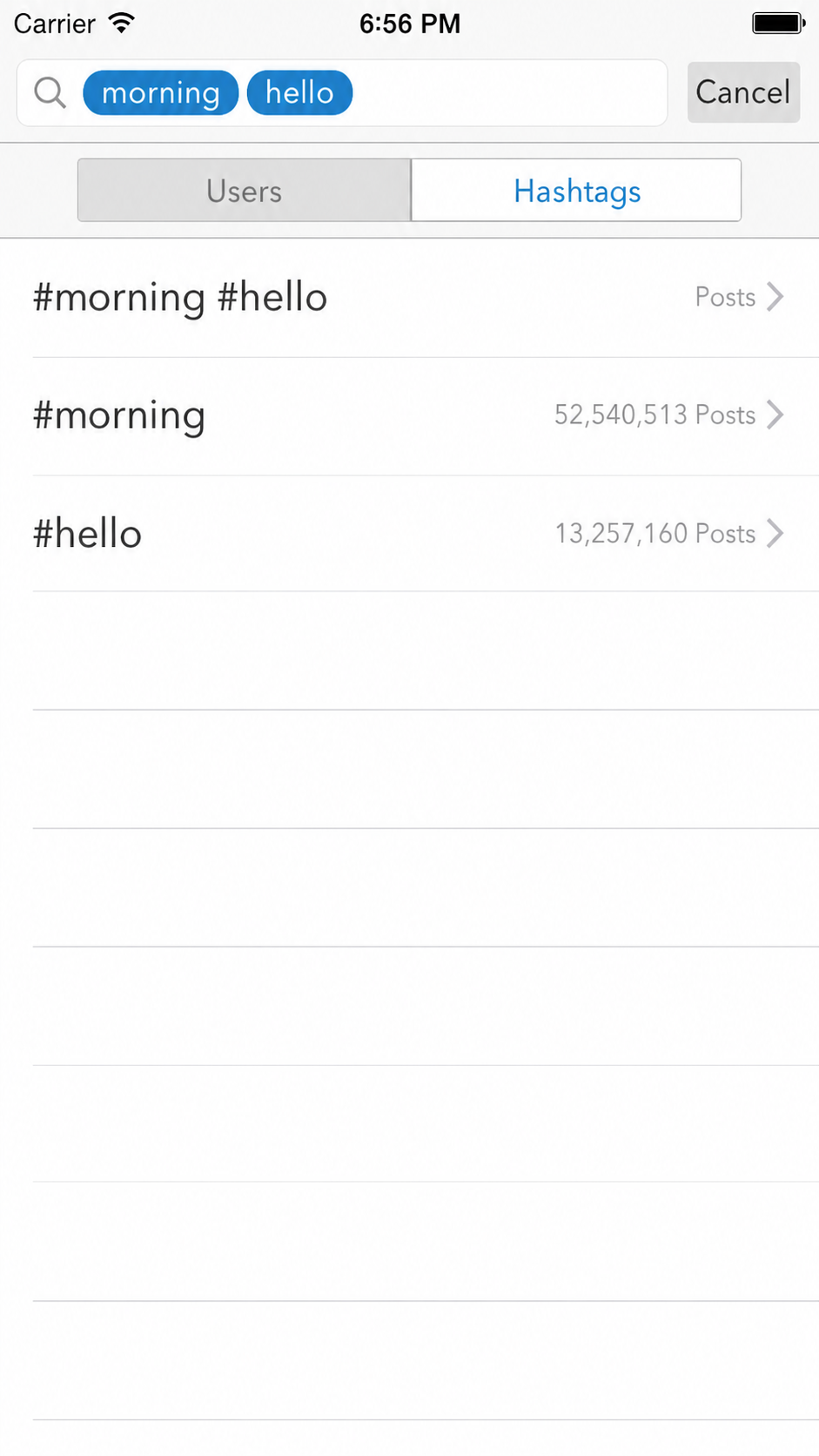 Bubble Search Bar product screenshot